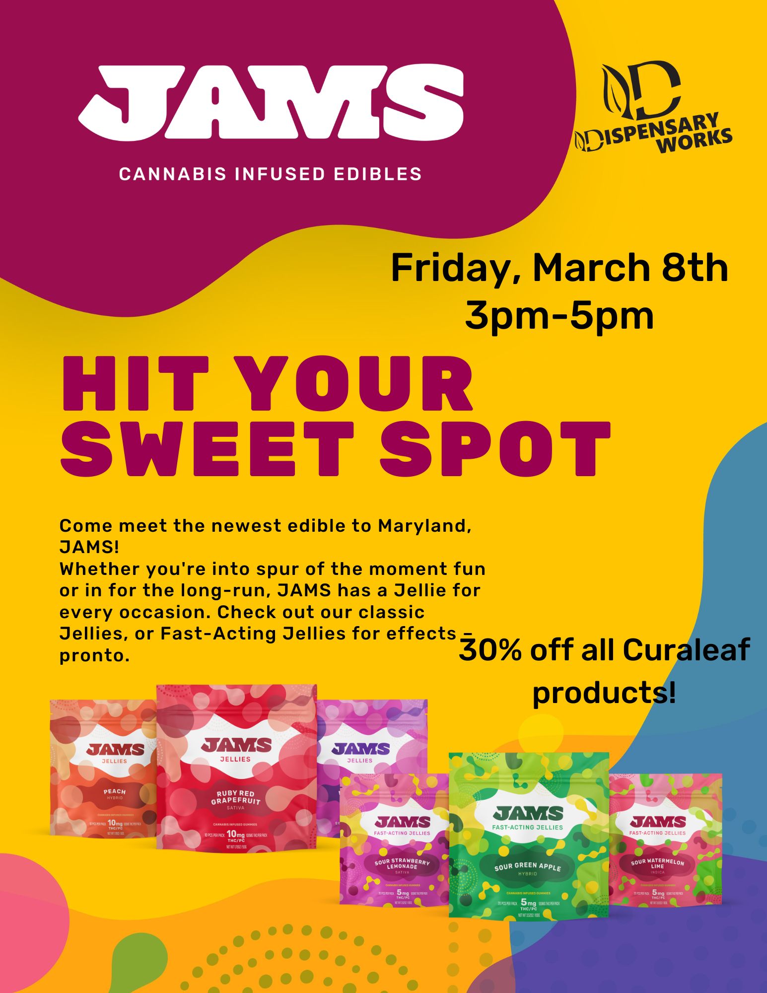 JAMS Pop-Up Event Friday March 8th